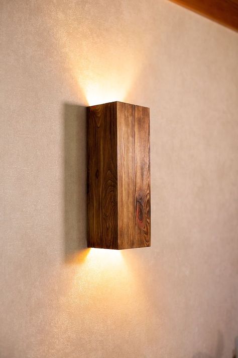 Lamp Gang, Wood Wall Light, Minimalist Wall Light, Wood Wall Lamp, Wooden Sconces, Wood Wall Lamps, Lamp Minimalist, Rustic Wood Wall, Wall Wood