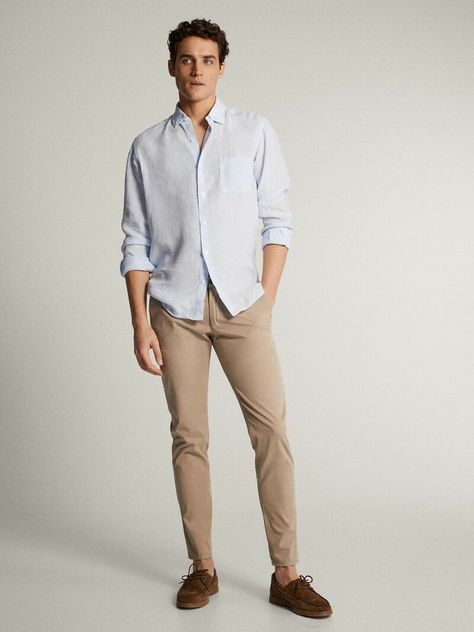 Mens Work Outfits, Mens Smart Casual Outfits, Mens Business Casual Outfits, Minimalist Fashion Men, Mens Casual Outfits Summer, Linen Men, Men Fashion Casual Shirts, Smart Casual Men, Stylish Men Casual