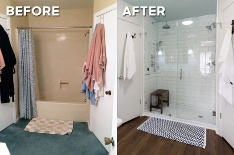 Replace Tub With Shower, Convert Tub To Shower, Shower Stall Kits, Tub To Shower Remodel, Tub To Shower Conversion, Tub Remodel, Shower Renovation, Shower Conversion, Custom Tile Shower