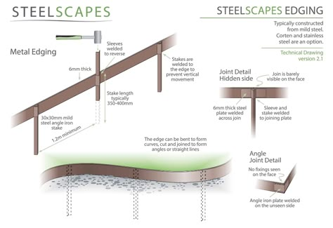 Steel Edging by Steelscapes, Norfolk Corten Steel Edging, Landscape Boarders, Metal Lawn Edging, Edging Lawn, Steel Edging Landscape, Metal Landscape Edging, Metal Garden Edging, Steel Garden Edging, Steel Edging