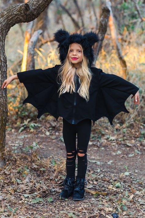 Kids Bat Costume, Toddler Boy Halloween Costumes, Bats For Kids, Old Halloween Costumes, Distressed Leggings, Bat Costume, Sparkle In Pink, Fur Hood Jacket, Scary Halloween Costumes