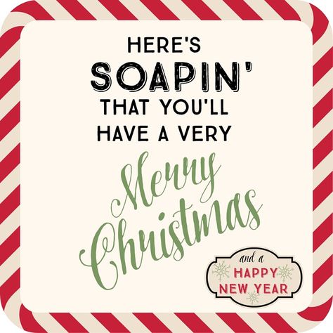 soap deal - great for gifts   printable!                                                                                                                                                                                 More Hand Soap Gift, Christmas Neighbor, Neighbor Christmas Gifts, Christmas Soap, Soap Labels, Neighbor Gifts, Teacher Christmas Gifts, Soap Gift, Teacher Christmas