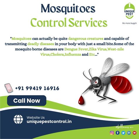 "Don't let mosquitoes steal your summer fun. Our skilled technicians provide effective mosquito control solutions so you can make the most of the season.” Mosquito Prevention Call: 9941-916-916 Now. Schedule the Pest Control services: uniquepestcontrol.in/services/mosquito-control/ #NoMoreBites #Mosquitocontrolservice #uniquepestmanagement #Nomorebuggin #ProtectYourHome #SummerFun #NoMoreMosquitoes Mosquito Prevention, Mosquito Repelling, The Pest, West Nile Virus, Mosquito Coil, Face Pores, Zika Virus, Mosquito Control, Mosquito Repelling Plants