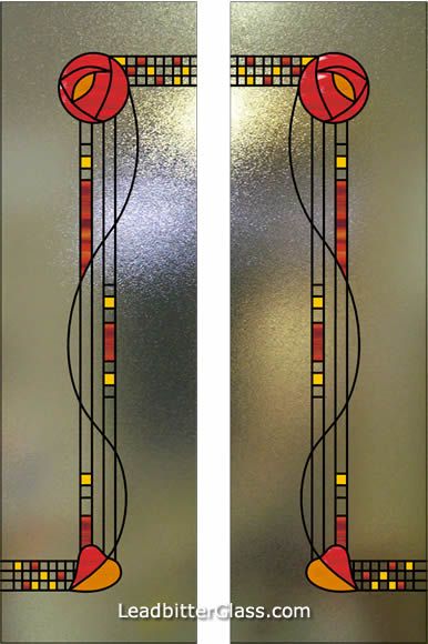 Charles Rennie Mackintosh Designs, Mackintosh Design, Mackintosh Rose, Leaded Glass Door, Painted Glass Art, Tegucigalpa, Charles Rennie Mackintosh, Rennie Mackintosh, Stained Glass Crafts