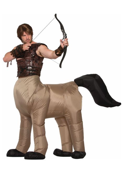 Centaur Men Costume - Centaurs are mythical creatures that are said to an upper body of a human, and the bottom one of a horse. Centaur Costume, Purim Ideas, Men's Costumes, Horse Costumes, Inflatable Costumes, Faux Leather Vest, Circus Costume, Animal Costumes, Half Man