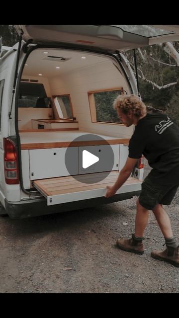 Custom Van Fitouts on Instagram: "Slide out deck/bench/ day bed/ bar/ coffee table.

Call it what you want.

Made custom for this SLWB Hiace fitout completed in 2023.
.
.
.
#Vanlife #campervan #camper #travel #homeiswhereyouparkit #van #roadtrip #vanlifediaries #camping #adventure #camperlife #homeonwheels #vanlifers #nature #vanlifestyle #vanconversion #vw #vanlifemovement #vanlifegermany #vwbus #volkswagen #projectvanlife #tvanlifeaustralia #vanlifeexplorers #campervanlife #bhfyp #hiace #hiacecommuter #hiacecamper" Van Fitout, Hiace Camper, Deck Bench, Camper Travel, Camper Van Life, Camper Makeover, Bar Coffee, Camper Life, Camping Adventure