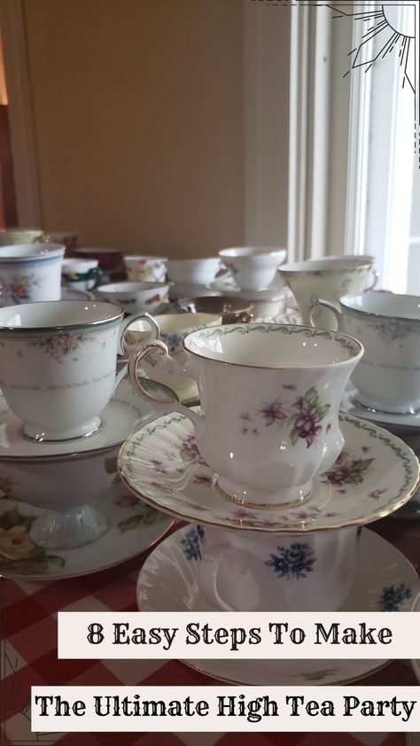 these high tea tips are honestly my favorite and a lifesaver when creating my own high tea party. Tea Party Table Setup, High Tea Ideas Table Settings, High Tea Table Setting Ideas, High Tea Party Decorations Table Settings, Tea Party Bar, High Tea Table Setting, Bridgerton High Tea, Shower Sandwiches, High Tea Decorations