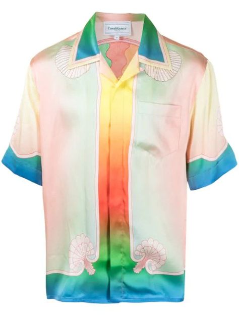 Casablanca Clothing, Surfer Print, Quilt Shirt, Silk Shirts, Shell Print, Button Down Polo, Lucid Dreams, Printed Denim Jacket, Printed Silk Shirt