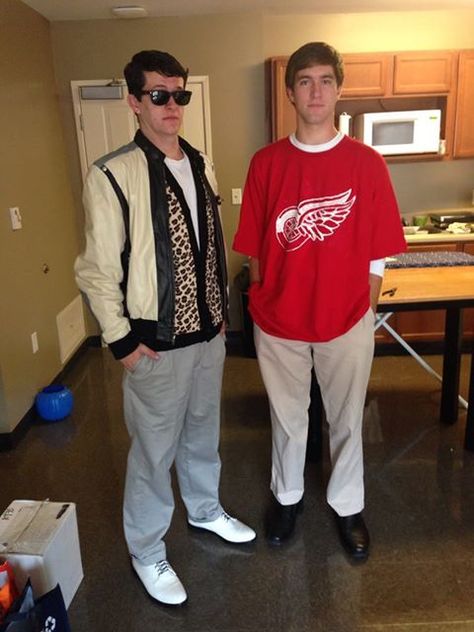 Ferris Bueller and Cameron show up at Auburn! Cameron Ferris Buellers Day Off Costume, Cameron And Ferris Costume, Ferris Bueller And Cameron Costume, Ferris Beuler Costume, Funny Costumes From Movies, Ferris And Cameron, Ferris Bueller And Sloane Costume, Ferris Bueller Couple Costume, Ferris And Cameron Costume