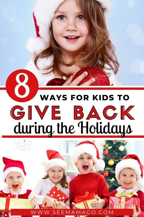 Teaching Kids to give back during the Holidays can show them there's more to the Holidays than just gifts. Get your kid volunteering and getting involved in charity this Christmas season. Here are some easy ways kids can give back during the Holidays. Simple ways children can get involved in charity. #parenting #tips #charity #givingback #kids #holidays Ways To Give Back At Christmas, Christmas Service Projects For Kids, Kids Opening Christmas Presents, Children’s Church Christmas Party, Volunteering With Kids, How To Raise Kind Children, What Is Sleep, Kids Holidays, Newborn Hacks