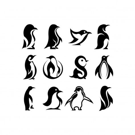 Penguin icon. penguin symbol design from animals collection.logo inspiration | Premium Vector #Freepik #vector #logo #winter #abstract #design Logo Symbol Design, Simple Penguin Tattoo, Discount Sale Design, Winter Symbols, Penguin Icon, Penguin Tattoos, Winter Logo, Animal Symbols, Winter Abstract