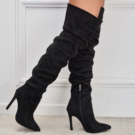 Chinese Shoes, Elastic Boots, Popular Boots, Zippers Fashion, Super High Heels, Women Shoes Online, Pointed Heels, Pointed Toe Heels, Long Boots