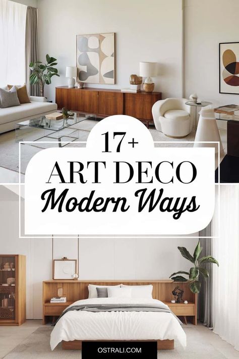 Art deco style is a classic and elegant look that can be incorporated into any living space. Incorporate geometric patterns and vintage style elements to create a glamorous and sophisticated atmosphere. Add a touch of modern design with sleek lines and clean silhouettes. https://fabricerie.com/art-deco-modern 1930s Modern House Interior, Art Deco Office Design, Art Deco Interior Design Modern, Contemporary Art Deco Interior, Modern Art Deco Interior, Modern Design Interior, Art Deco Office, Art Deco Bedroom Furniture, Neo Art Deco