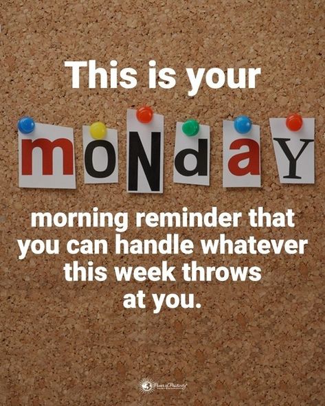 Power of Positivity on Instagram: “TAG someone who needs to read this.  This is your monday morning reminder that you can handle whatever this week throws at you.…” Monday Morning Humor, Morning Reminder, Monday Morning Quotes, Evening Quotes, Weekday Quotes, Work Quotes Inspirational, Moving On Quotes, Morning Quotes Funny, Good Morning Friends Quotes