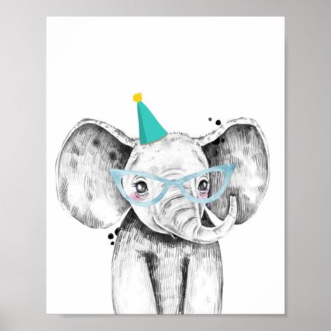 Party Elephant Wild Safari Animals Birthday Decor - Birthday Decoration Elephant Birthday Party, Jungle Decorations, Safari Animals Birthday, Lion Safari, Elephant Party, Elephant Birthday, Animals Birthday, Wild Safari, Safari Birthday