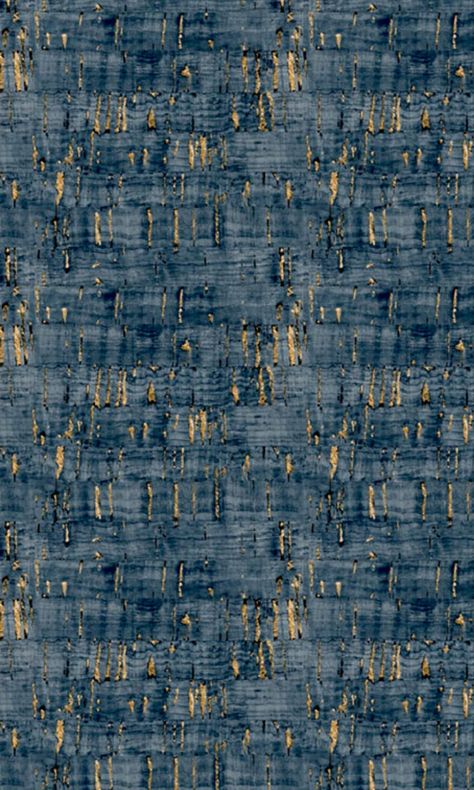 Transform your home into a unique space with this Cork-like Natural Wallpaper. This wallpaper features a gorgeous design that is perfect for any bedroom or living room. With a metallic finish that catches the light, the wallpaper creates a sense of elegance and luxury. Material: Non-woven Features: Paste the Wall - Str Royal Blue And Gold Wallpaper, Blue Grasscloth Wallpaper, Royal Blue Walls, Blue And Gold Wallpaper, Royal Blue Wallpaper, Wallpapers Cool, Creative Wallpapers, Cork Wallpaper, Dining Room Wainscoting