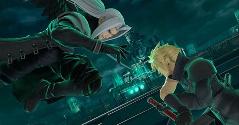 Sephiroth Smash Bros, Cloud Super Smash Bros, Sephiroth Gif, Super Mario Rpg, Smash Ultimate, Advent Children, Switch Nintendo, Final Fantasy Artwork, Promised Land