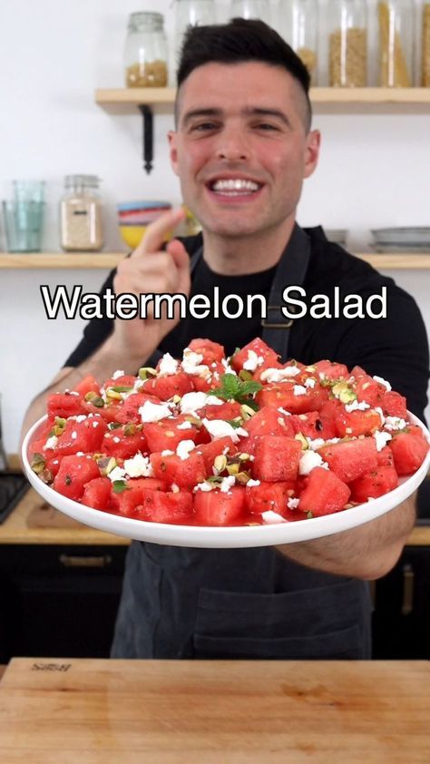 Watermelon salad is sweet, tangy, juicy, crisp, vibrant, and refreshing. It's the perfect salad for hot summer days. Watermelon Salad Recipes, Salad Recipes Healthy Easy, Perfect Salad, Fresh Salad Recipes, Watermelon And Feta, Salad Dressing Recipes Homemade, Best Salad Recipes, Watermelon Salad, Tasty Vegetarian Recipes