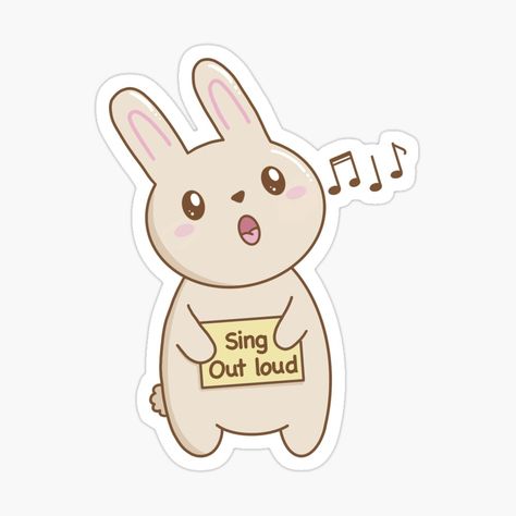 Singing Stickers, Redbubble Stickers, Sing Out, Glossier Stickers, Music Is Life, Out Loud, Cute Stickers, Awesome Products, Singing