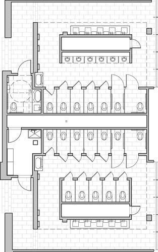 Public Restroom Design, Toilet Plan, Bathroom Design Plans, Bathroom Layout Plans, Wc Design, School Bathroom, Bathroom Plan, Restroom Design, Bathroom Plans