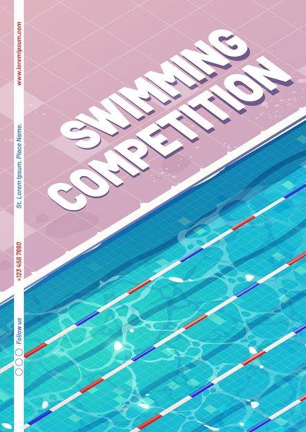 Piscine Design, Competition Poster, Swimming Competition, Swimming Posters, Blurry Lights, Lap Swimming, Tumblr Drawings, Team Badge, Motion Graphics Design