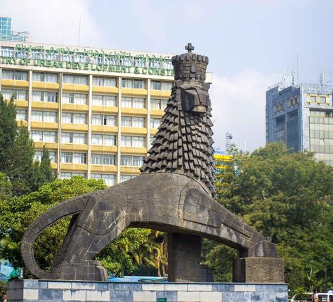 Lion of Judah statue in Addis Ababa by YamaLlama1986 on DeviantArt History Of Ethiopia, Fu Dog, Haile Selassie, Nile River, Addis Ababa, Lion Of Judah, Medieval Town, Historical Place, East Africa