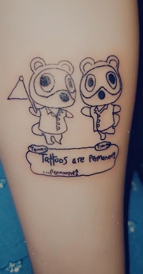 Animal Crossing Tattoo Ideas, Acnh Tattoo, Animal Crossing Tattoos, Animal Crossing Tattoo, Will And Grace, Animal Crossing Villagers, Body Modifications, Real Funny Jokes, Tattoo Styles