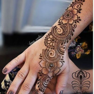 Latest Simple Arabic Mehndi Designs - Top Fashion For All Henne Tattoo, Simple Arabic Mehndi, Simple Arabic Mehndi Designs, Floral Henna Designs, Tato Henna, Henna Art Designs, Beginner Henna Designs, Mehndi Designs For Kids, Mehndi Design Pictures