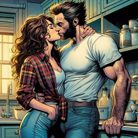 James Logan Howlett, Wolverine X Storm, Wolverine And Jean, Wolverine And Jean Grey, Couple Comics, James Howlett, Jean Gray, Wolverine Logan, Twd Comics