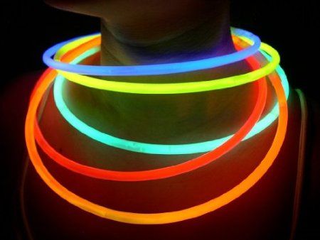 100 22" ASSORTED Colors Glow Necklaces Bulk Wholesale Pack with FREE 100 Assorted Colors Glow Bracelets (for order over $75) and FREE S... Neon Necklace, Glow Bracelets, Glowing Necklace, Wholesale Necklaces, Glow Stick, Mardi Gras Beads, And July, Glow Party, Glow Sticks