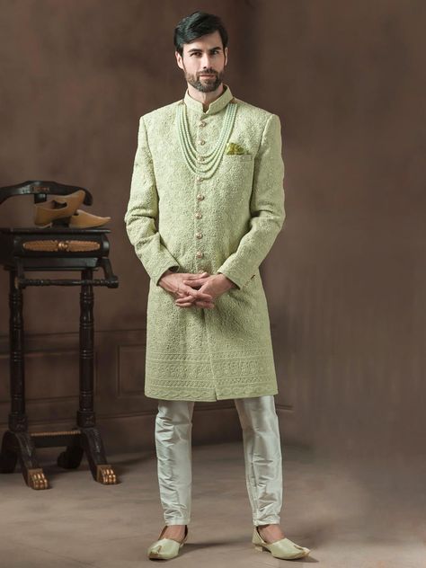 Pastel Outfit Ideas, Groom Outfit Ideas, Western Formal Wear, Sherwani For Wedding, Panjabi Design, Groom Outfit Inspiration, Engagement Dress For Men, Indian Formal Wear, Engagement Dress For Groom