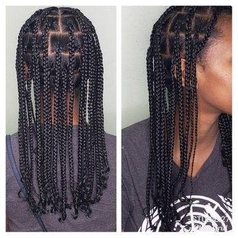 Natural Braids No Extensions, Long Mini Braids, Plats Braids Natural Hair, Braids Without Extensions, Mini Braids On Natural Hair, Mini Braids, Cabello Afro Natural, Natural Braided Hairstyles, Protective Hairstyles For Natural Hair