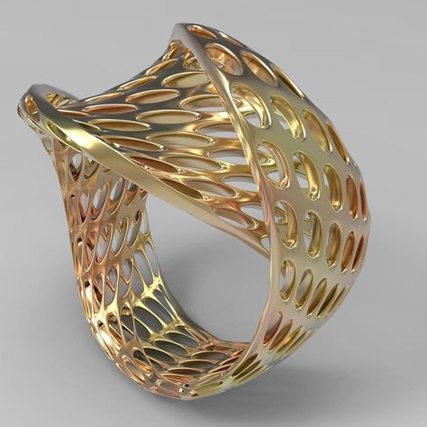 Parametric ring design by Radul Shishkov tutor for Algorithmic Accessories V1.0 Another DesignMorphine workshop coming your way for 2016. "Algorithmic Accessories V1.0" a parametric jewelry design and manufacturing workshop with grasshopper3d in Vienna from April 15th to 17th. Come learn how to design parametric customizable jewelry and print it! Taught by Eva Tucek - Experienced jeweler and part of mostlikely fablab Radul Shishkov - of DesignMorphine and Tsvetelina Georgieva - of DesignMo..... Parametric Jewelry, Ring Jewellery Design, 3d Jewelry, Jewerly Designs, 3d Printed Jewelry, Trendy Jewerly, Customizable Jewelry, Printed Jewelry, Jewelry Model