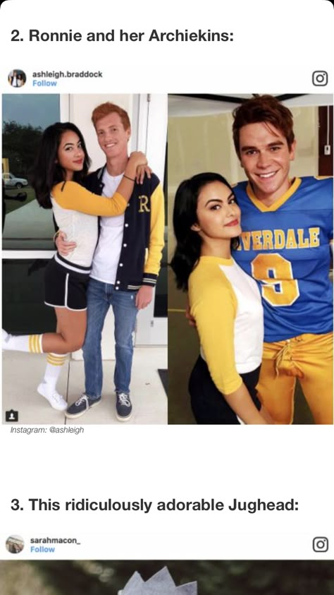 Veronica and Archie Archie And Veronica Costume, Betty And Veronica Halloween Costumes, Couple Halloween Costumes Creative, Riverdale Costume Halloween, Veronica And Jd Cosplay, Veronica And Archie, Betty And Veronica Costume Archie Comics, Halloween Costumes Creative, Couples Halloween Costumes Creative