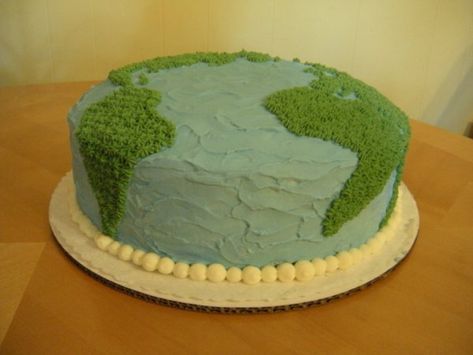 Earth Day Cake Earth Day Cake, Map Cake, Earth Cake, Tooth Cake, Birth Preparation, About Earth, Cake Writing, Space Birthday Party, World Party