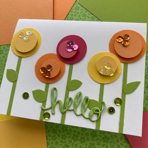 Creative Ways to Use Circle Punches – The 12x12 Cardstock Shop Spider Card, Paper Punch Art, Cool Birthday Cards, Just Because Cards, Hand Stamped Cards, Doodlebug Design, Circle Punch, Cardmaking Ideas, Tree Cards