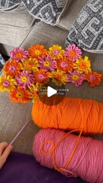 68K views · 12K likes | Daily Crochet and knitting on Instagram: "Making a crochet flower sweater🌸
Like & share • comment your reaction💭
@brilliantknits - daily crochet art�🧶
Artist: @emilygstephens" Crochet Flower Sweater, Flower Sweater, Crochet And Knitting, Crochet Art, Crochet Flower, Crochet Sweater, Flower Making, Crochet Flowers, Knit Crochet