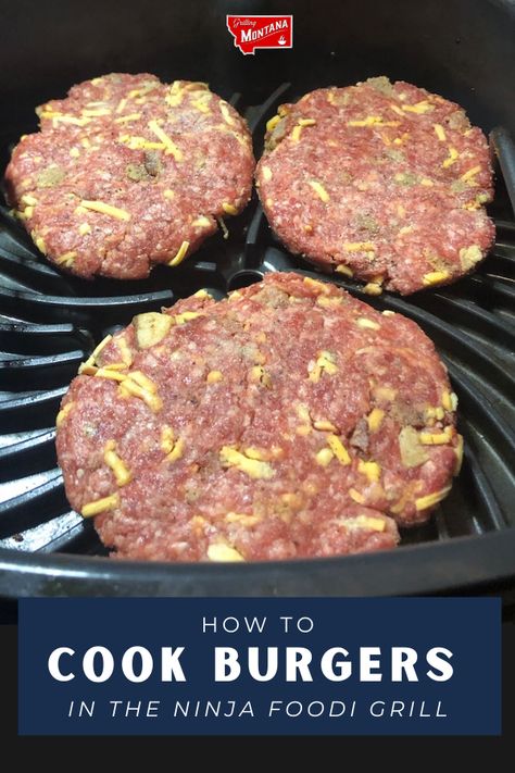 Ninja Foodie Hamburger Recipes, Food Ninja Air Fryer Max Xl Recipes, Hamburger Ninja Foodi Recipes, Ninja Air Fryer Grill Recipes, Hamburgers In Ninja Foodi Grill, Hamburgers In Ninja Foodi, Ninja Foodi Burgers, Ninja Foodi Hamburgers, Ninja Foodi Hamburger Recipes