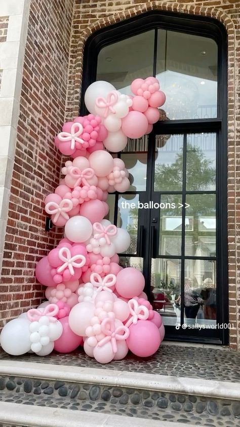 Sweet 16 Party Ideas Venues, Bow Bid Day Theme, Loveshack Fancy Birthday, Tea Party Bid Day, Bow 1st Birthday Party, Fancy Friendsgiving, Birthday Bid Day Theme, 17th Birthday Ideas Themes, Coquette Bday