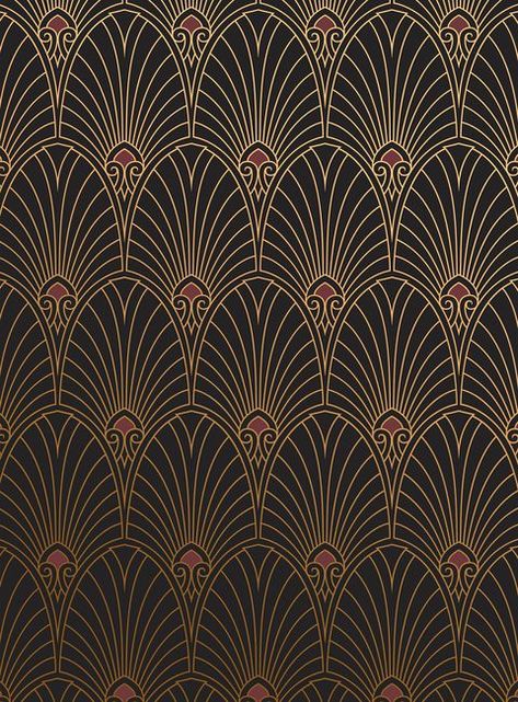 18 Art Deco Wallpaper Ideas - Decorating with 1920s Art Deco Wall Coverings Art Deco Desen, Papier Peint Art Nouveau, 1920s Wallpaper, Wallpaper Colour, Art Nouveau Wallpaper, Motifs Art Nouveau, Wallpaper Art Deco, Deco Wallpaper, Motif Art Deco