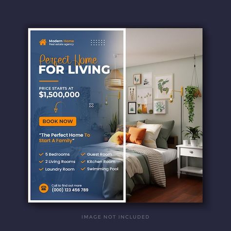 Property Design Ideas, Real Estate Campaign Advertising, Real Estate Ads Ad Campaigns, Real Estate Creative Ads Social Media, Home Social Media Post, Real Estate Banner Design, Real Estate Creative Post, Linkedin Banner Design, Real Estate Social Media Design