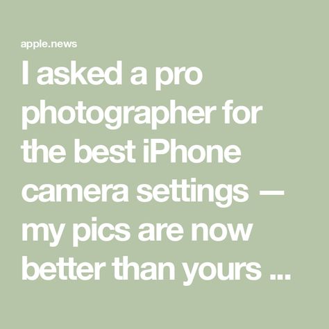 I asked a pro photographer for the best iPhone camera settings — my pics are now better than yours — Mashable Iphone Camera Settings, Iphone Information, Iphone Info, Photography Settings, Photo Techniques, Iphone Pictures, Photography Basics, Photography Challenge, Better Than Yours