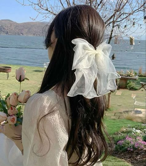 Elegance Hair, Bow Hairstyle, Elegant Hair, Hair Accessories Clips, Bow Decor, Ribbon Hair Bows, Hair Decorations, Lace Bows, Fashion Hair Accessories