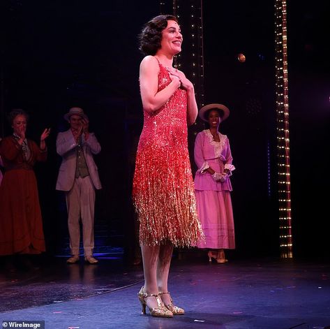 Lea Michele is overwhelmed with emotion as she is graced with applause at Funny Girl debut | Daily Mail Online Rachel Berry Aesthetic, Girl Costume Ideas, Berry Aesthetic, Funny Girl Musical, Jive Dance, Harvey Fierstein, Anastasia Movie, Musicals Funny, Lea Michelle