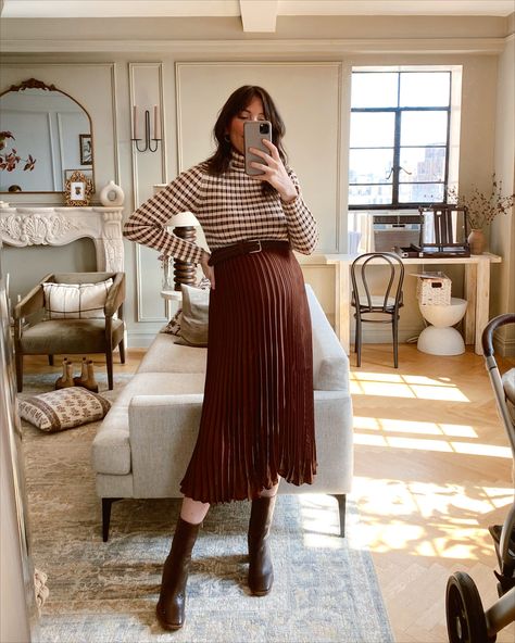 Bump-Friendly Fall Outfits- fall outfits 2021, fall outfit, skirt outfits, maternity, bump style, midi skirt, turtleneck, sweater outfit, boots, fashion, women's fashion, style | @prettyinthepines, New York City Lifestyle Blog Fall 2024 Maternity Fashion, Pregnancy Fashion Autumn, Maternity Outfit Skirt Winter, Maternity Outfits Holiday, Knit Skirt Maternity Outfit, Bump Style Winter Casual, Pregnant Skirt Outfit Bump Style, Preggo Fashion Work, Maternity Midi Skirt