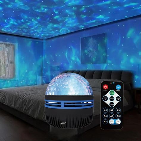 Rumdout 2 in 1 Northern Lights and Ocean Waves Projector, 14 Lighting Effects for Bedroom, Party, Northern Lights Ocean Waves Projector Lamp, LED Color Changing Lamp for Home Decoration (1Pcs) - Amazon.com Theater Ceiling, Color Changing Lamp, Galaxy Projector, Projector Light, Galaxy Lights, Night Light Projector, Star Projector, Projector Lamp, Night Light Kids