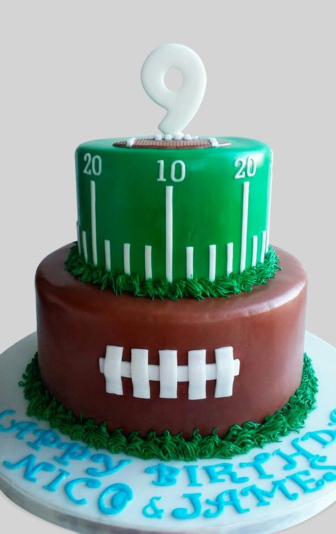 Football Birthday Cake Ideas, First Down Football Birthday Cake, American Football Cake Ideas, Super Bowl Birthday Cake, 1st Birthday Football Cake, 1st Year Down Football Birthday Cake, Diy Football Birthday Cake, Football First Birthday Cake, Superbowl Cake Ideas