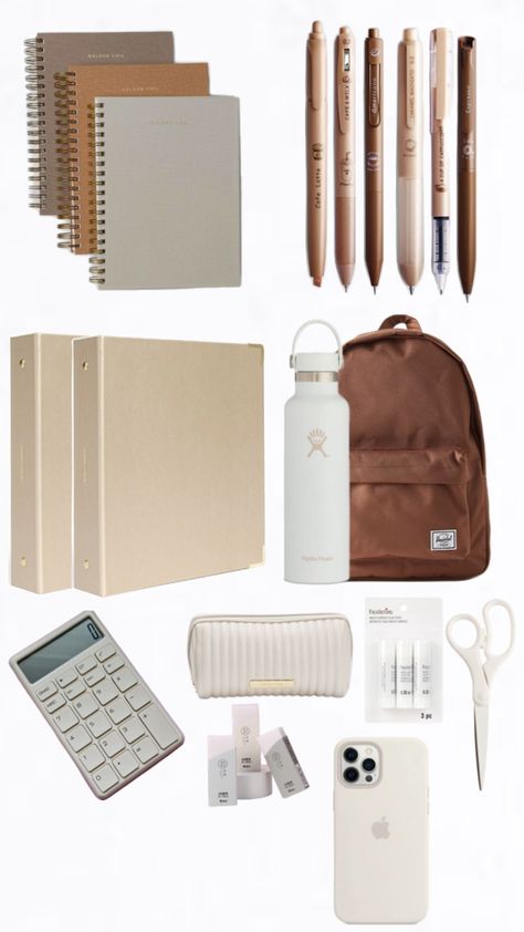 #browncore #cute #school #bear #brown #white #books #FYP Cute School Supplies For Highschool, White School Supplies, Highschool Supplies, Airborne Army, Brown Co, Cute Stationary School Supplies, Bear Brown, Study Stationery, White Books