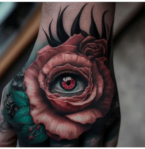 Rose With Eye Tattoo, Rose Eye Tattoo, Windows To The Soul, Eye Tattoo, Rose Tattoo, A Rose, The Soul, Tattoo Designs, Tattoos