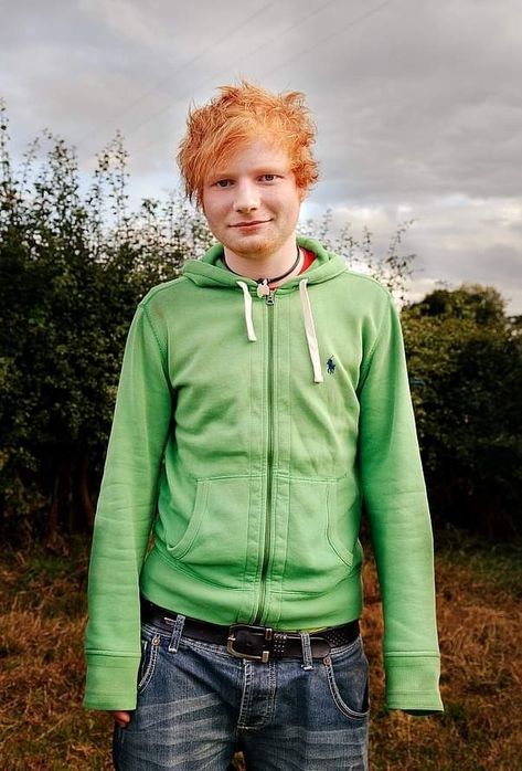 Ed Sheeran Costume, Ed Sheeran Outfit, Blue Checkered Shirt, Teddy Photos, Ryan Tedder, Dan Reynolds, Charlie Puth, Green Hoodie, Checkered Shirt